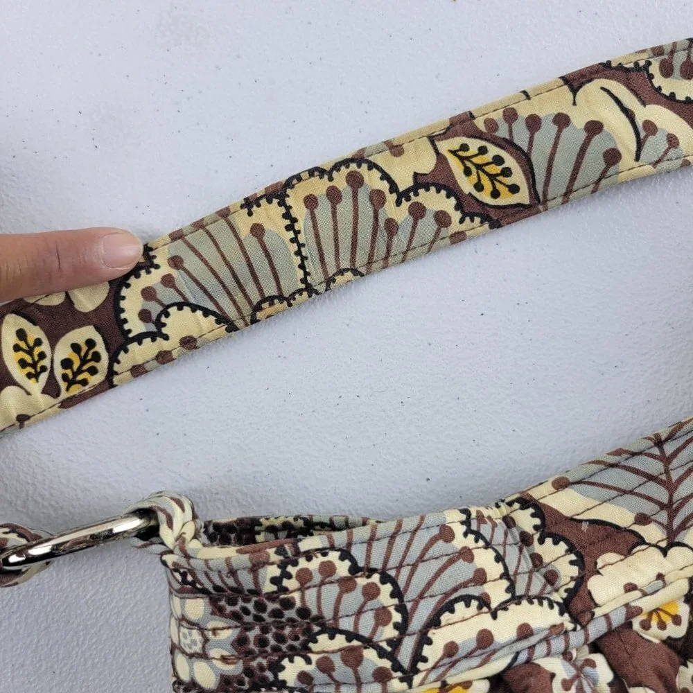 Vera Bradley Metropolitan Slate Blooms Angle Tote Floral Shoulder Bag Multicolor
